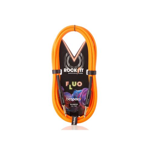 Cavo fluo per strumento – jack Ø 6,3 mm – jack Ø 6,3 mm BESPECO RKJJ300FOR 6MT ARANCIONE