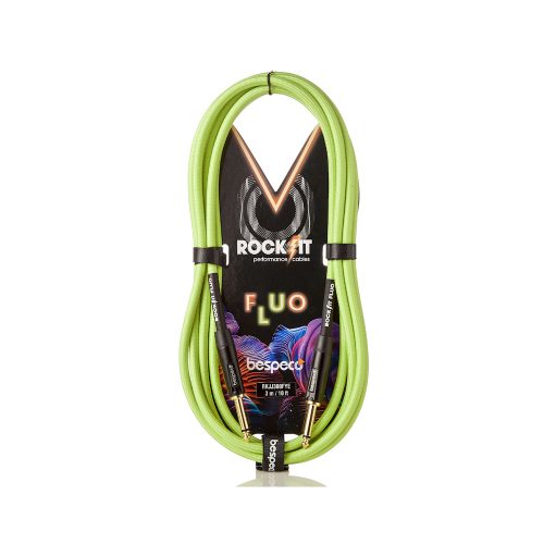 Cavo fluo per strumento – jack Ø 6,3 mm – jack Ø 6,3 mm BESPECO RKJJ300FYE 6MT GIALLO
