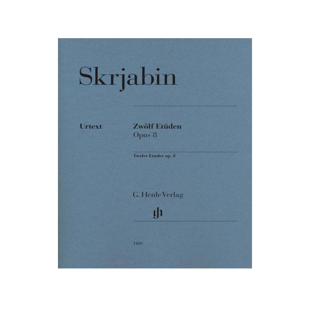 SKRJABIN 12 STUDI OP. 8 URTEXT HENLE VERLAG HN1486