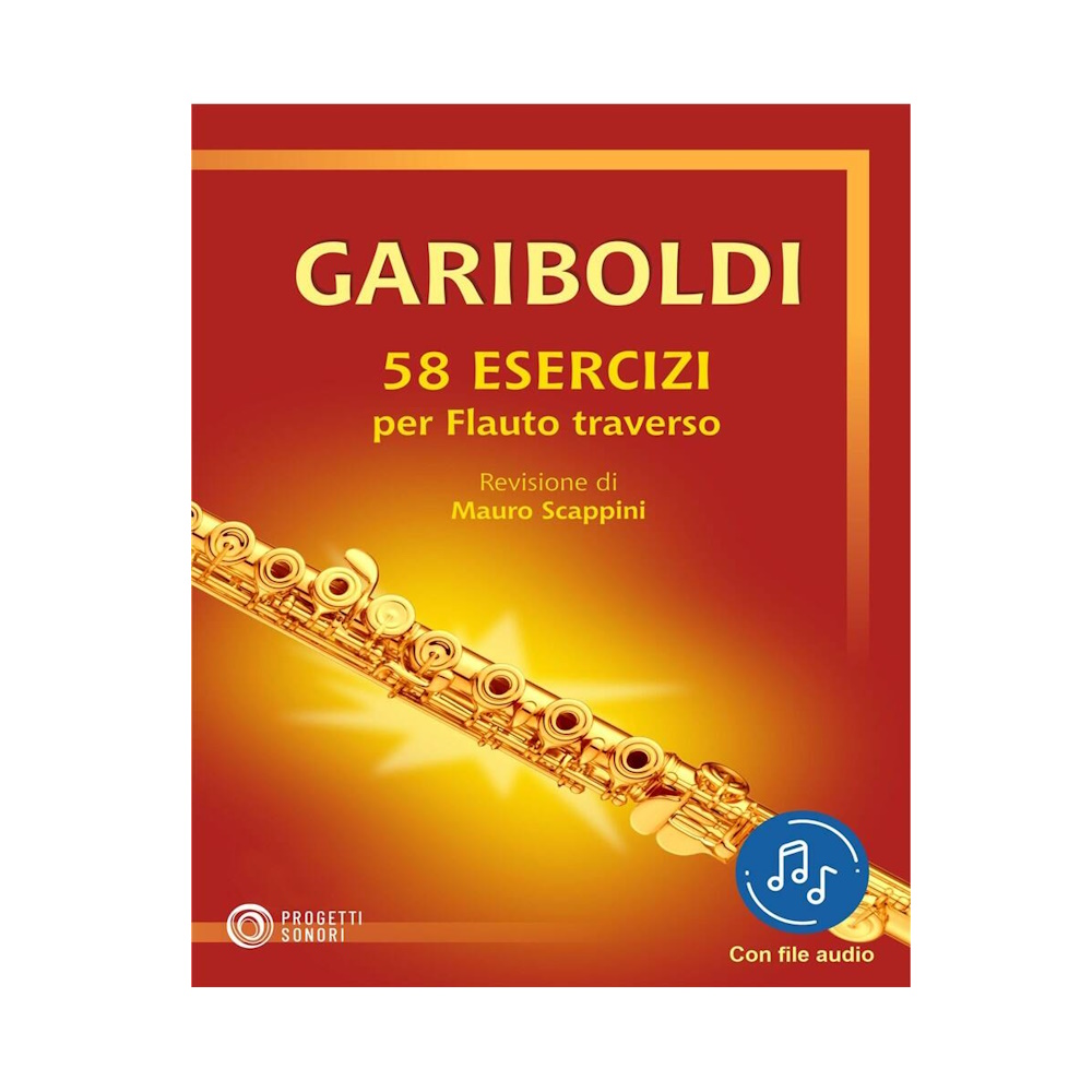 GARIBOLDI 58 ESERCIZI PER FLAUTO TRAVERSO REV. MAURO SCAPPINI CON FILE AUDIO PSM1602