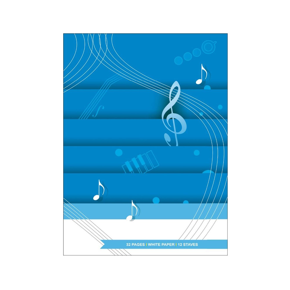 Quaderno di musica – 12 righi, 32 pp. carta bianca